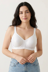 BLS - Calantha Non Wired And Non Padded Cotton Bra - White view 1