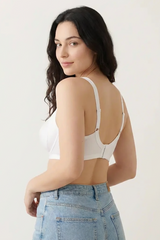 BLS - Calantha Non Wired And Non Padded Cotton Bra - White view 3