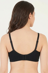 BLS - Cansu Non Wired And Non Padded Cotton Bra - Black view 2