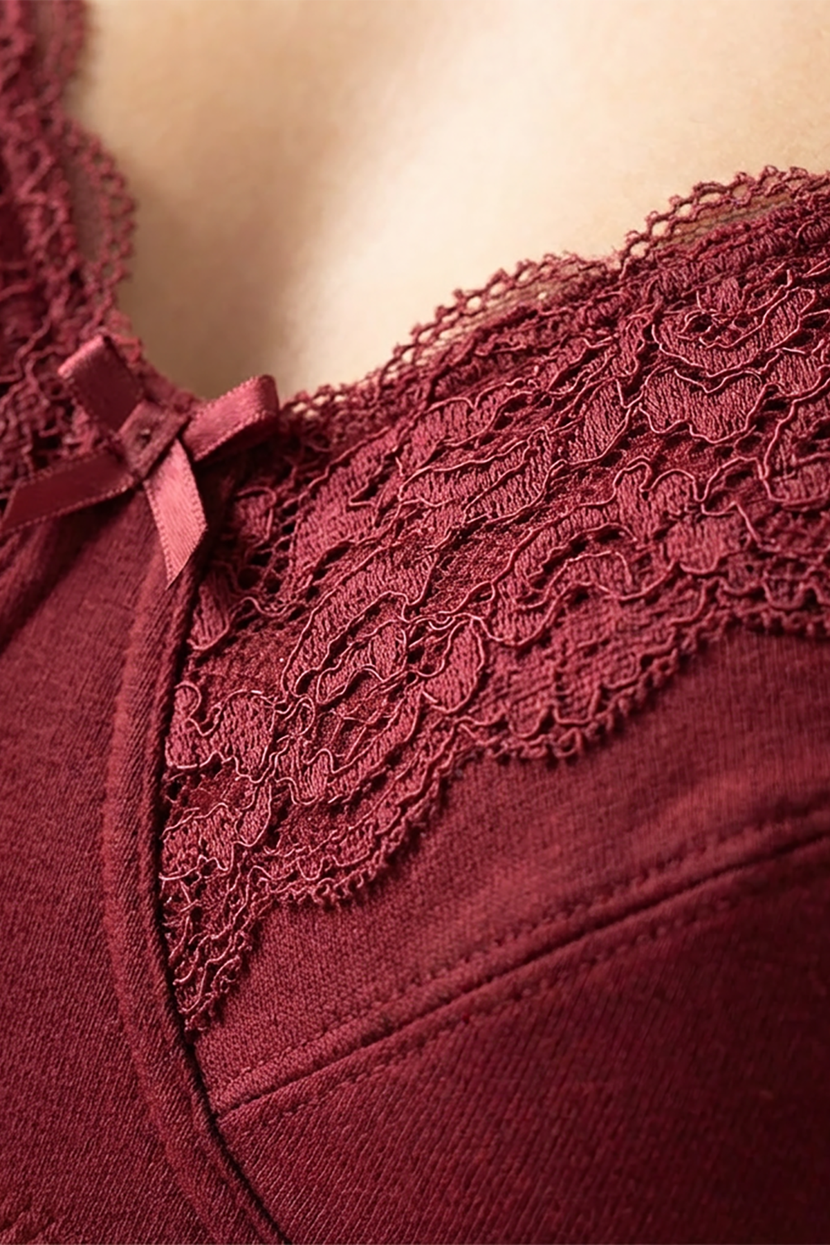 BLS - Caprina Non Wired And Non Padded Cotton Bra - Burgundy — image 4 — Meeshop Pakistan