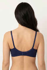 BLS - Caprina Non Wired And Non Padded Cotton Bra - Mid Blue view 2