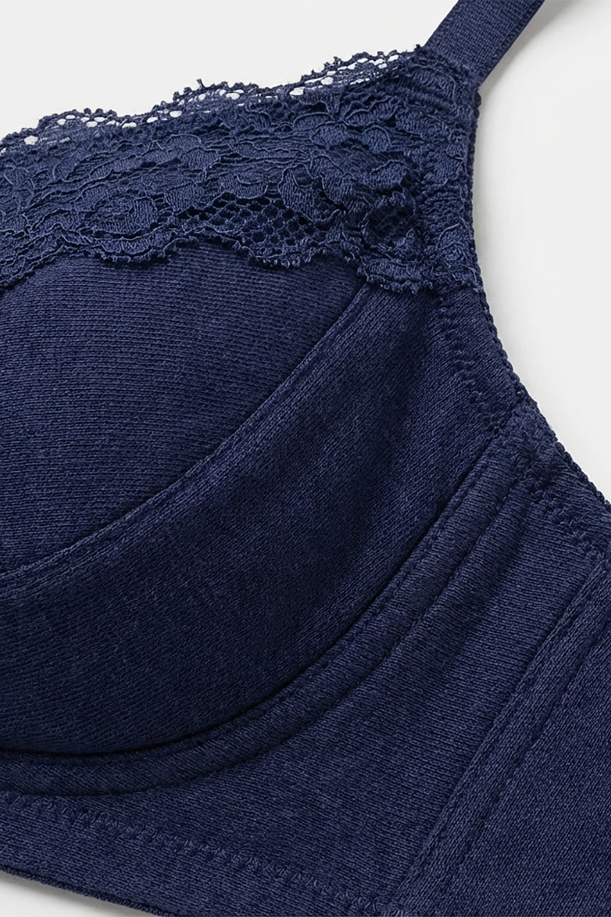 BLS - Caprina Non Wired And Non Padded Cotton Bra - Mid Blue — image 3 — Meeshop Pakistan