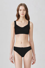 BLS - Cece Non Wired And Non Padded Cotton Bra - Black view 1