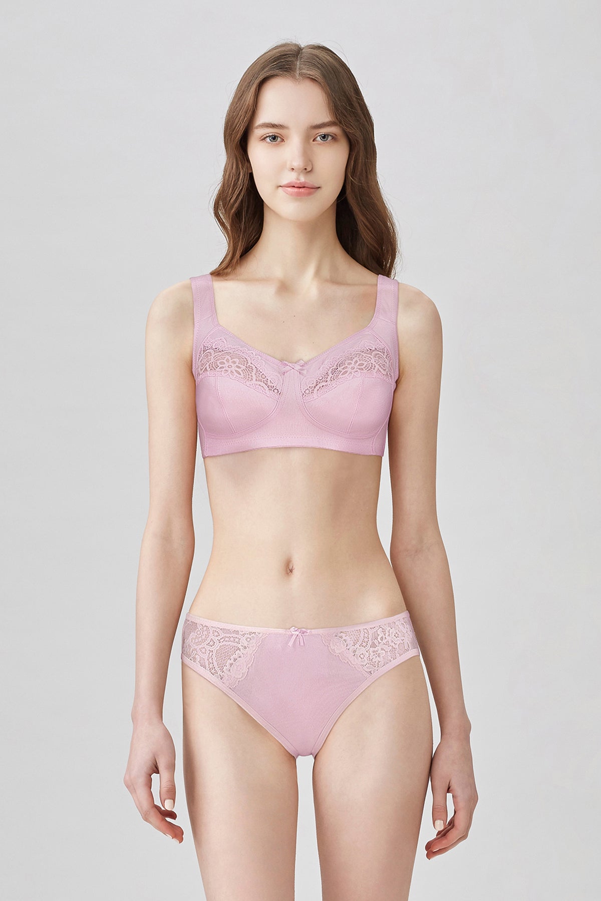BLS - Cece Non Wired And Non Padded Cotton Bra - Pink — image 1 — Meeshop Pakistan