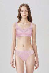 BLS - Cece Non Wired And Non Padded Cotton Bra - Pink view 1