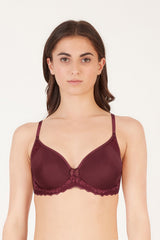 BLS - Celine Wired And Light Padded Bra - Burgundy view 1