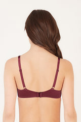 BLS - Celine Wired And Light Padded Bra - Burgundy view 2