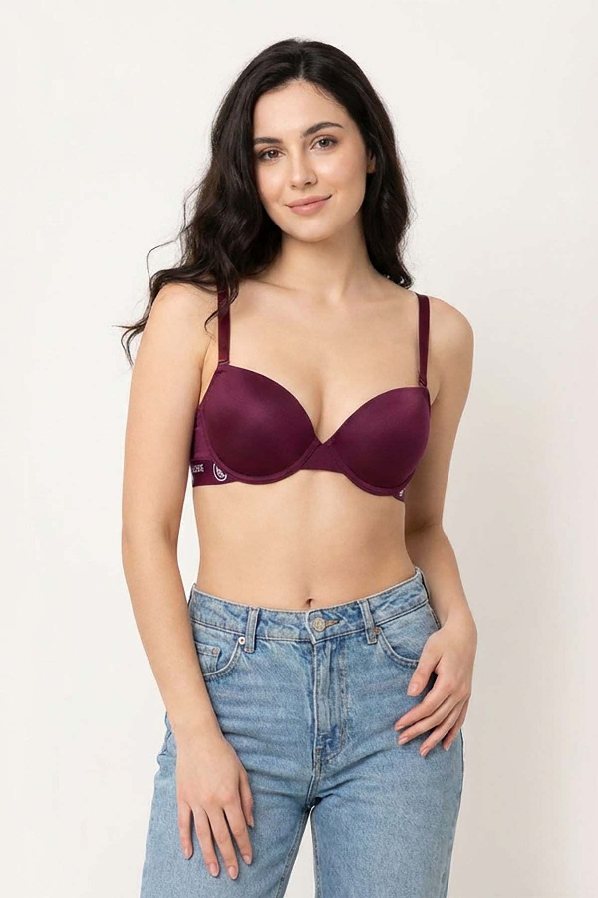BLS - Cheree Wired And Padded Cotton Bra - Berry — image 1 — Meeshop Pakistan