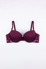 BLS - Cheree Wired And Padded Cotton Bra - Berry view 4