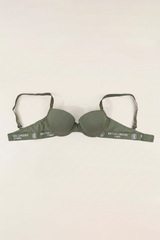 BLS - Cheree Wired And Padded Cotton Bra - Leaf Green view 4