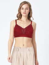 BLS - Colette Non Wired And Non Padded Cotton Bra - Burgundy view 4