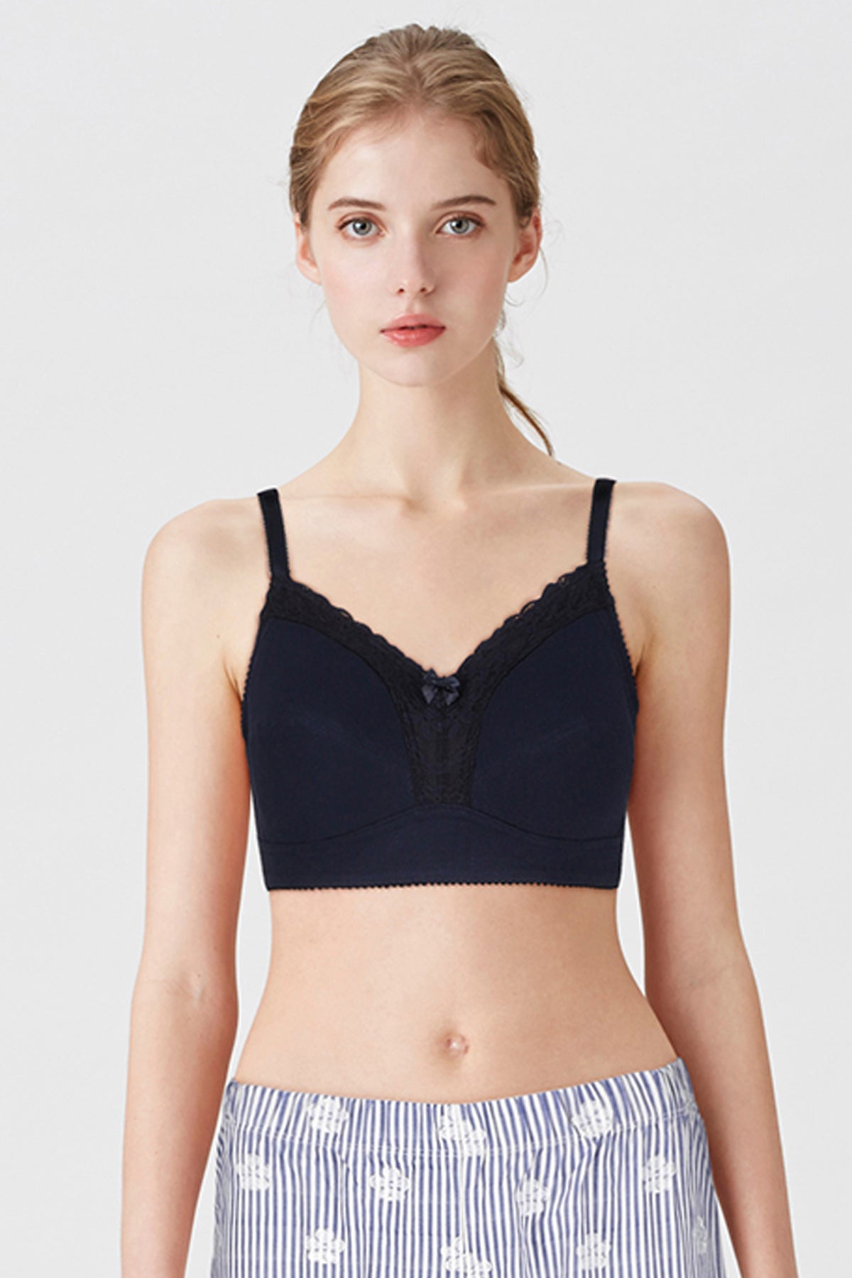 BLS - Colette Non Wired And Non Padded Cotton Bra - Navy Blue — image 4 — Meeshop Pakistan