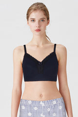 BLS - Colette Non Wired And Non Padded Cotton Bra - Navy Blue view 4