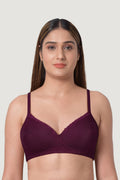 BLS - Colma Non Wired And Padded Cotton Bra - Patent Purple