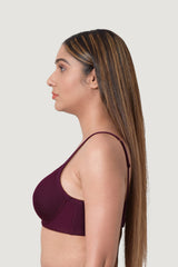BLS - Colma Non Wired And Padded Cotton Bra - Patent Purple view 3