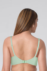 BLS - Colma Non Wired And Padded Cotton Bra - Sea Green view 2