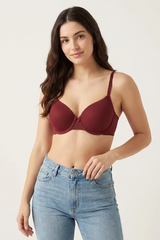 BLS - Colo Wired And Padded Cotton Bra - Hena view 1