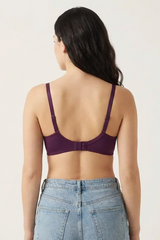 BLS - Colo Wired And Padded Cotton Bra - Patent Purple view 2