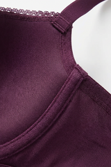 BLS - Colo Wired And Padded Cotton Bra - Patent Purple view 3