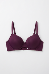 BLS - Colo Wired And Padded Cotton Bra - Patent Purple view 4