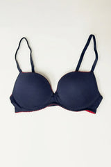 BLS - Cosima Wired And Push Up Bra - Navy view 2