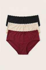 BLS - Polyamide Panty Pack Of 3 - Negro-Merlot-Shifting Sand view 1