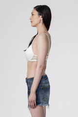 BLS - Defne Wired And Pushup Lace Bra - White view 3