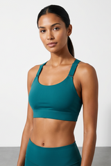 BLS - Eleanor Padded Sports Bra And Tights Set - Green view 3
