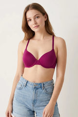 BLS - Emily Wired And Padded Bra - Fuscia view 3