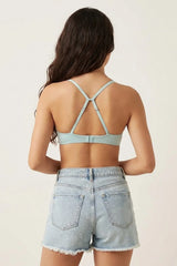 BLS - Emily Wired And Padded Bra - Light Blue view 2