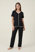 BLS - Satin Pajama Set - Black