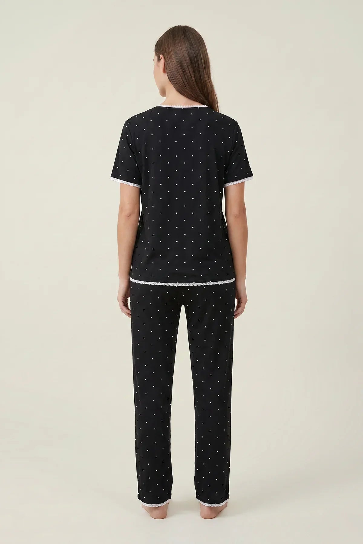 BLS - Satin Pajama Set - Black — image 2 — Meeshop Pakistan
