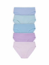 BLS - Lilac Mid Rise Cotton Panty - Pack Of 5 view 1