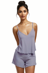 BLS - Meadow Viscose Short Set - Purple view 1