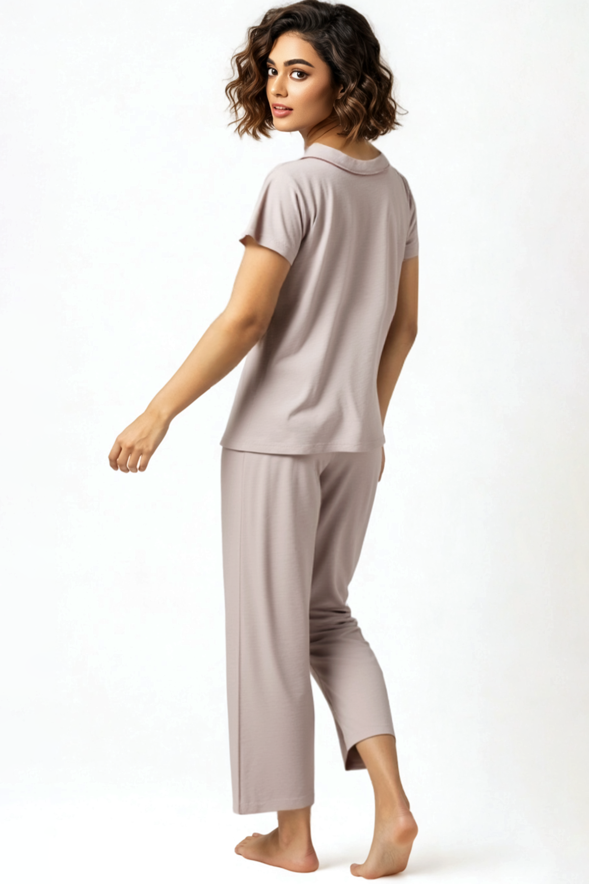 BLS - Misty Viscose Pajama Set - Ivory — image 2 — Meeshop Pakistan