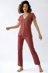 BLS - Misty Viscose Pajama Set - Rust view 1