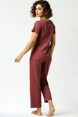 BLS - Misty Viscose Pajama Set - Rust view 2