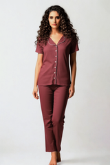 BLS - Misty Viscose Pajama Set - Rust view 3