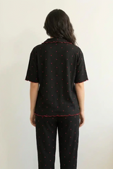 BLS - Pajama set -  Short sleeves with long pants - Black view 3