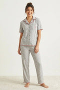 BLS - Pajama set -  Short sleeves with long pants - Grey