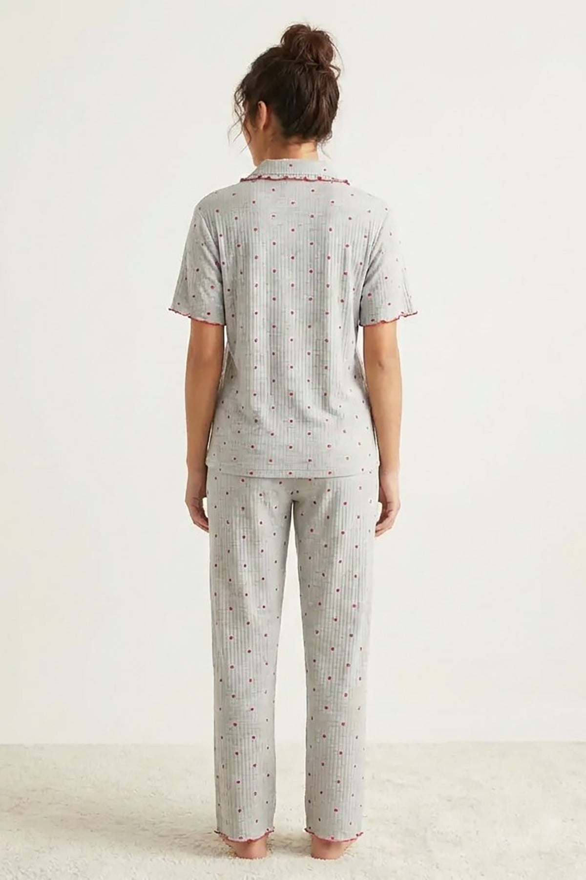 BLS - Pajama set -  Short sleeves with long pants - Grey — image 2 — Meeshop Pakistan