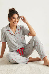 BLS - Pajama set -  Short sleeves with long pants - Grey view 4