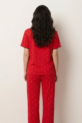 BLS - Pajama set -  Short sleeves with long pants - Red view 2