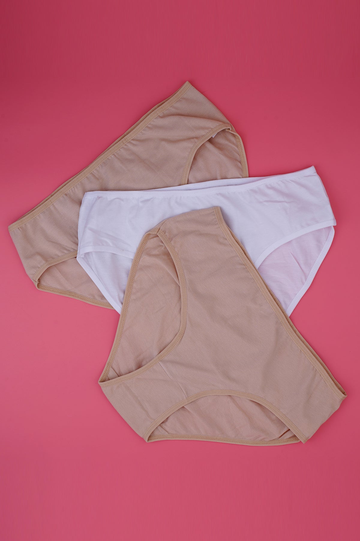 BLS - Paola Low Rise Cotton Panty - Skin, White, Skin - Pack of 3 — image 1 — Meeshop Pakistan