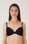 BLS - Passion Wired And Pushup Lace Bra - Black