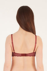 BLS - Passion Wired And Pushup Lace Bra - Cherry view 2