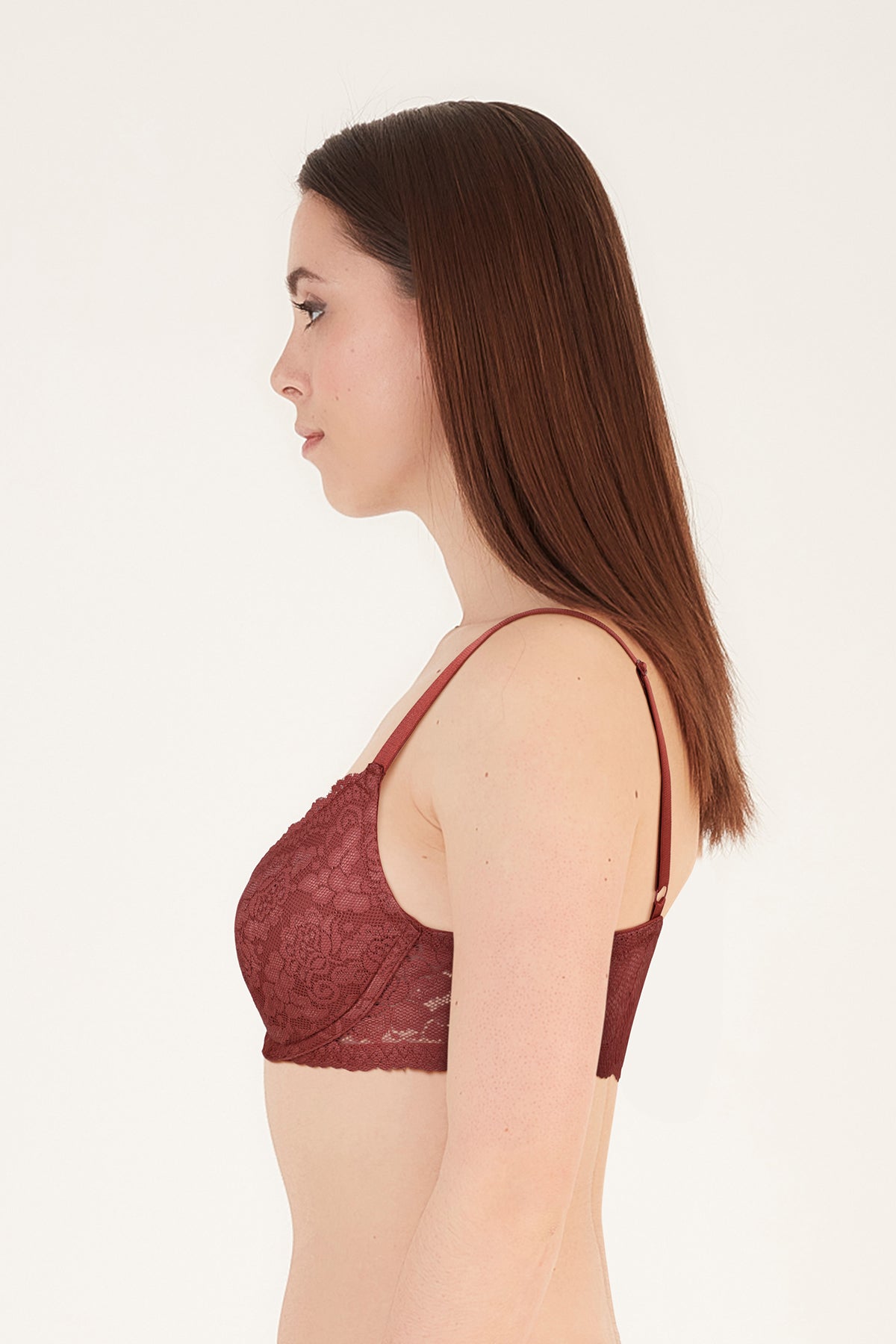 BLS - Passion Wired And Pushup Lace Bra - Cherry — image 3 — Meeshop Pakistan