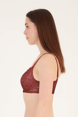 BLS - Passion Wired And Pushup Lace Bra - Cherry view 3