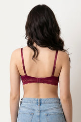BLS - Paza Wired And Padded Cotton Bra - Burgundy view 2