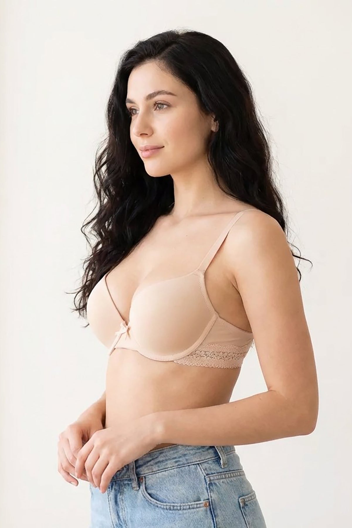 BLS - Paza Wired And Padded Cotton Bra - Skin — image 4 — Meeshop Pakistan